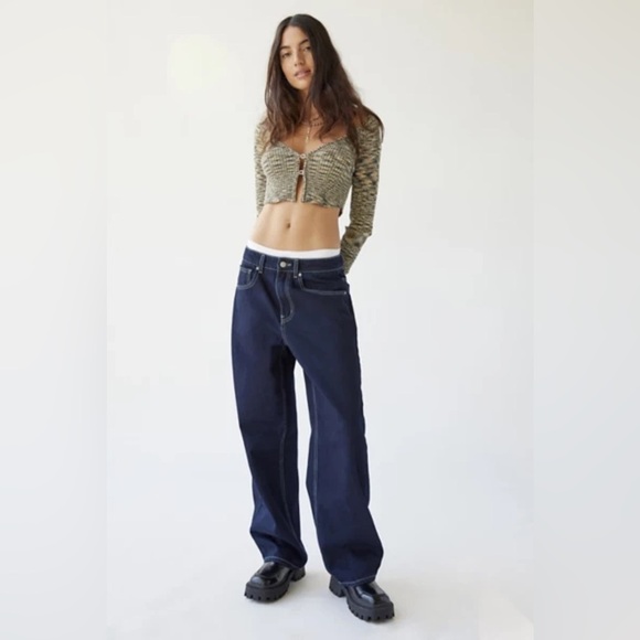 BDG Denim - BDG Women's Navy Tapered Baggy Jeans size 24